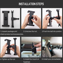 ROCK Universal Car Back Seat Headrest Holder Mount, For iPhone, iPad, Galaxy, Huawei, Xiaomi, LG, Lenovo, Sony, HTC, other Smartphones and Tablets(Black)