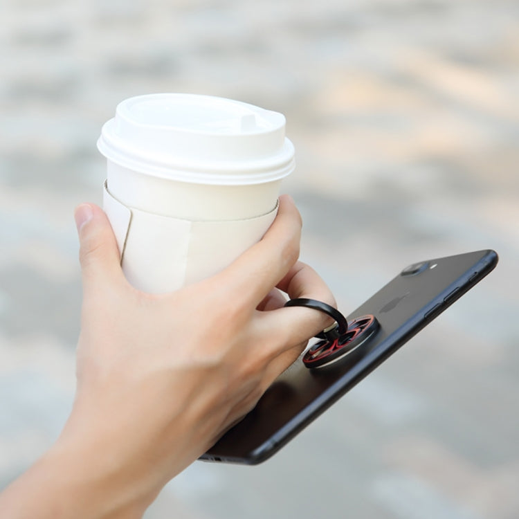 ROCK 360 Degree Rotation Finger Spinner Ring Holder(Red)