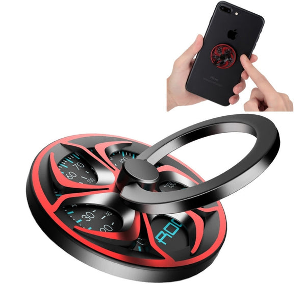 ROCK 360 Degree Rotation Finger Spinner Ring Holder(Red)