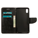 Embossed Butterfly Pattern Horizontal Flip Leather Case with Card Slot & Holder & Wallet & Lanyard For iPhone XR (Black)