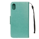 Embossed Butterfly Pattern Horizontal Flip Leather Case with Card Slot & Holder & Wallet & Lanyard For iPhone XR (Green)