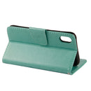 Embossed Butterfly Pattern Horizontal Flip Leather Case with Card Slot & Holder & Wallet & Lanyard For iPhone XR (Green)