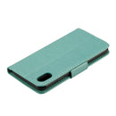 Embossed Butterfly Pattern Horizontal Flip Leather Case with Card Slot & Holder & Wallet & Lanyard For iPhone XR (Green)
