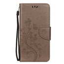 Embossed Butterfly Pattern Horizontal Flip Leather Case with Card Slot & Holder & Wallet & Lanyard For iPhone XR (Grey)