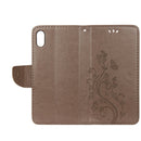 Embossed Butterfly Pattern Horizontal Flip Leather Case with Card Slot & Holder & Wallet & Lanyard For iPhone XR (Grey)