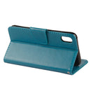 Embossed Butterfly Pattern Horizontal Flip Leather Case with Card Slot & Holder & Wallet & Lanyard For iPhone XR (Blue)