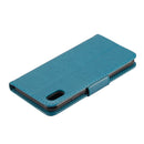 Embossed Butterfly Pattern Horizontal Flip Leather Case with Card Slot & Holder & Wallet & Lanyard For iPhone XR (Blue)
