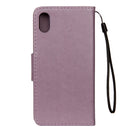Embossed Butterfly Pattern Horizontal Flip Leather Case with Card Slot & Holder & Wallet & Lanyard For iPhone XR (Purple)