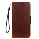 Embossed Butterfly Pattern Horizontal Flip Leather Case with Card Slot & Holder & Wallet & Lanyard For iPhone XR (Brown)