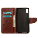 Embossed Butterfly Pattern Horizontal Flip Leather Case with Card Slot & Holder & Wallet & Lanyard For iPhone XR (Brown)