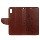 Embossed Butterfly Pattern Horizontal Flip Leather Case with Card Slot & Holder & Wallet & Lanyard For iPhone XR (Brown)