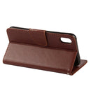 Embossed Butterfly Pattern Horizontal Flip Leather Case with Card Slot & Holder & Wallet & Lanyard For iPhone XR (Brown)