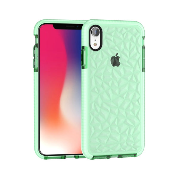 Diamond Texture TPU Case for iPhone XR(Green)