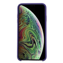 Four Corners Full Coverage Liquid Silicone Protective Case Back Cover for iPhone XS Max(Dark Purple)