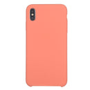 Four Corners Full Coverage Liquid Silicone Protective Case Back Cover for iPhone XS Max(Light Orange)