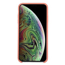 Four Corners Full Coverage Liquid Silicone Protective Case Back Cover for iPhone XS Max(Light Orange)