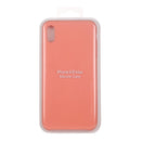 Four Corners Full Coverage Liquid Silicone Protective Case Back Cover for iPhone XS Max(Light Orange)