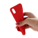 Four Corners Full Coverage Liquid Silicone Protective Case Back Cover for iPhone XS Max 6.5 inch(Red)