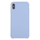 Four Corners Full Coverage Liquid Silicone Protective Case Back Cover for iPhone XS Max 6.5 inch(Baby Blue)