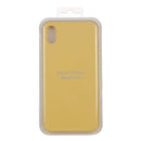 Four Corners Full Coverage Liquid Silicone Protective Case Back Cover for iPhone XS Max(Yellow)