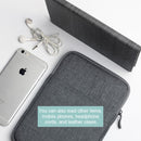Shockproof Canvas + Space Cotton + Plush Protective Bag for iPad Air 10.5 inch 2019(Dark Gray)