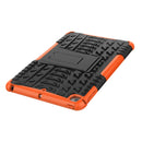 Tire Texture TPU+PC Shockproof Case for iPad Mini 2019, with Holder (Orange)