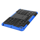 Tire Texture TPU+PC Shockproof Case for iPad Mini 2019, with Holder (Blue)