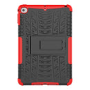 Tire Texture TPU+PC Shockproof Case for iPad Mini 2019, with Holder (Red)