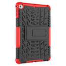 Tire Texture TPU+PC Shockproof Case for iPad Mini 2019, with Holder (Red)