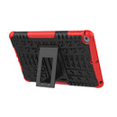 Tire Texture TPU+PC Shockproof Case for iPad Mini 2019, with Holder (Red)