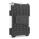Tire Texture TPU+PC Shockproof Case for iPad Mini 2019, with Holder (White)