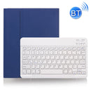 X-11B Skin Plain Texture Detachable Bluetooth Keyboard Tablet Case for iPad Pro 11 inch 2020 / 2018, with Pen Slot (Blue)
