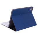 X-11B Skin Plain Texture Detachable Bluetooth Keyboard Tablet Case for iPad Pro 11 inch 2020 / 2018, with Pen Slot (Blue)