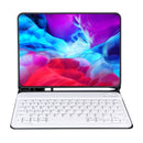 X-11B Skin Plain Texture Detachable Bluetooth Keyboard Tablet Case for iPad Pro 11 inch 2020 / 2018, with Pen Slot (Blue)