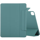 Horizontal Flip Ultra-thin Fixed Buckle Magnetic PU Leather Tablet Case With Three-folding Holder & Sleep / Wake-up Function For iPad Pro 11 (2021) / iPad Pro 11 inch (2020) / Pro 11 2018 / Air 2020 10.9(Green)