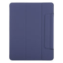 Horizontal Flip Ultra-thin Fixed Buckle Magnetic PU Leather Tablet Case With Three-folding Holder & Sleep / Wake-up Function For iPad Pro 11 (2021) / iPad Pro 11 inch (2020) / Pro 11 2018 / Air 2020 10.9(Dark Blue)