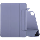 Horizontal Flip Ultra-thin Fixed Buckle Magnetic PU Leather Tablet Case With Three-folding Holder & Sleep / Wake-up Function For iPad Pro 11 (2021) / iPad Pro 11 inch (2020) / Pro 11 2018 / Air 2020 10.9(Purple)
