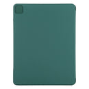 Horizontal Flip Ultra-thin Fixed Buckle Magnetic PU Leather Tablet Case With Three-folding Holder & Sleep / Wake-up Function For iPad Pro 11 (2021) / iPad Pro 11 inch (2020) / Pro 11 2018 / Air 2020 10.9(Dark Green)
