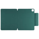 Horizontal Flip Ultra-thin Fixed Buckle Magnetic PU Leather Tablet Case With Three-folding Holder & Sleep / Wake-up Function For iPad Pro 11 (2021) / iPad Pro 11 inch (2020) / Pro 11 2018 / Air 2020 10.9(Dark Green)