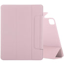 Horizontal Flip Ultra-thin Fixed Buckle Magnetic PU Leather Tablet Case With Three-folding Holder & Sleep / Wake-up Function For iPad Pro 11 (2021) / iPad Pro 11 inch (2020) / Pro 11 2018 / Air 2020 10.9(Rose Gold)