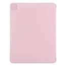 Horizontal Flip Ultra-thin Fixed Buckle Magnetic PU Leather Tablet Case With Three-folding Holder & Sleep / Wake-up Function For iPad Pro 11 (2021) / iPad Pro 11 inch (2020) / Pro 11 2018 / Air 2020 10.9(Rose Gold)