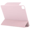Horizontal Flip Ultra-thin Fixed Buckle Magnetic PU Leather Tablet Case With Three-folding Holder & Sleep / Wake-up Function For iPad Pro 11 (2021) / iPad Pro 11 inch (2020) / Pro 11 2018 / Air 2020 10.9(Rose Gold)