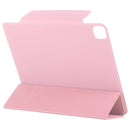 Horizontal Flip Ultra-thin Fixed Buckle Magnetic PU Leather Tablet Case With Three-folding Holder & Sleep / Wake-up Function For iPad Pro 11 (2021) / iPad Pro 11 inch (2020) / Pro 11 2018 / Air 2020 10.9(Light Pink)
