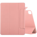Horizontal Flip Ultra-thin Fixed Buckle Magnetic PU Leather Tablet Case With Three-folding Holder & Sleep / Wake-up Function For iPad Pro 11 (2021) / iPad Pro 11 inch (2020) / Pro 11 2018 / Air 2020 10.9(Pink)