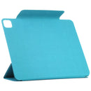 Horizontal Flip Ultra-thin Fixed Buckle Magnetic PU Leather Tablet Case With Three-folding Holder & Sleep / Wake-up Function For iPad Pro 11 (2021) / iPad Pro 11 inch (2020) / Pro 11 2018 / Air 2020 10.9(Sky Blue)
