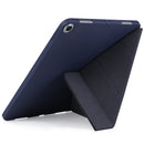 Millet Texture PU+ Silica Gel Full Coverage Leather Case for iPad Air (2019) / iPad Pro 10.5 inch, with Multi-folding Holder(Dark Blue)