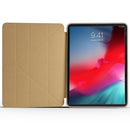 Millet Texture PU+ Silica Gel Full Coverage Leather Case for iPad Air (2019) / iPad Pro 10.5 inch, with Multi-folding Holder(Gold)