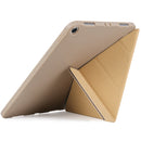 Millet Texture PU+ Silica Gel Full Coverage Leather Case for iPad Air (2019) / iPad Pro 10.5 inch, with Multi-folding Holder(Gold)