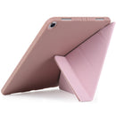 Millet Texture PU+ Silica Gel Full Coverage Leather Case for iPad Air (2019) / iPad Pro 10.5 inch, with Multi-folding Holder(Rose Gold)