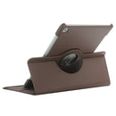 For Huawei MediaPad M5 10.8 inch Litchi Texture PU Leather Case with Rotated Holder & Sleep / Wake-up Function (Brown)
